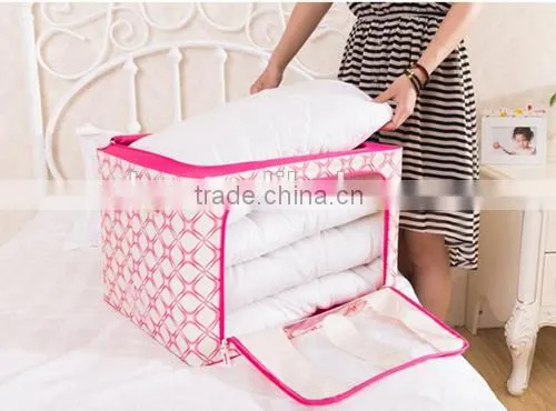 Good quality flexible space saving household foldable oxford cloth storage box