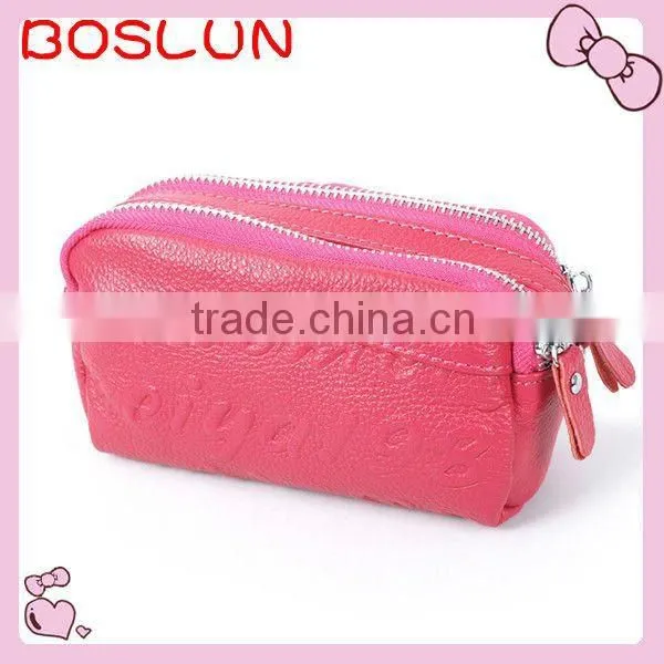 zipper close pu coin purse