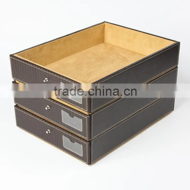Hot sell high quality multipurpose genuine leather or faux leather tray