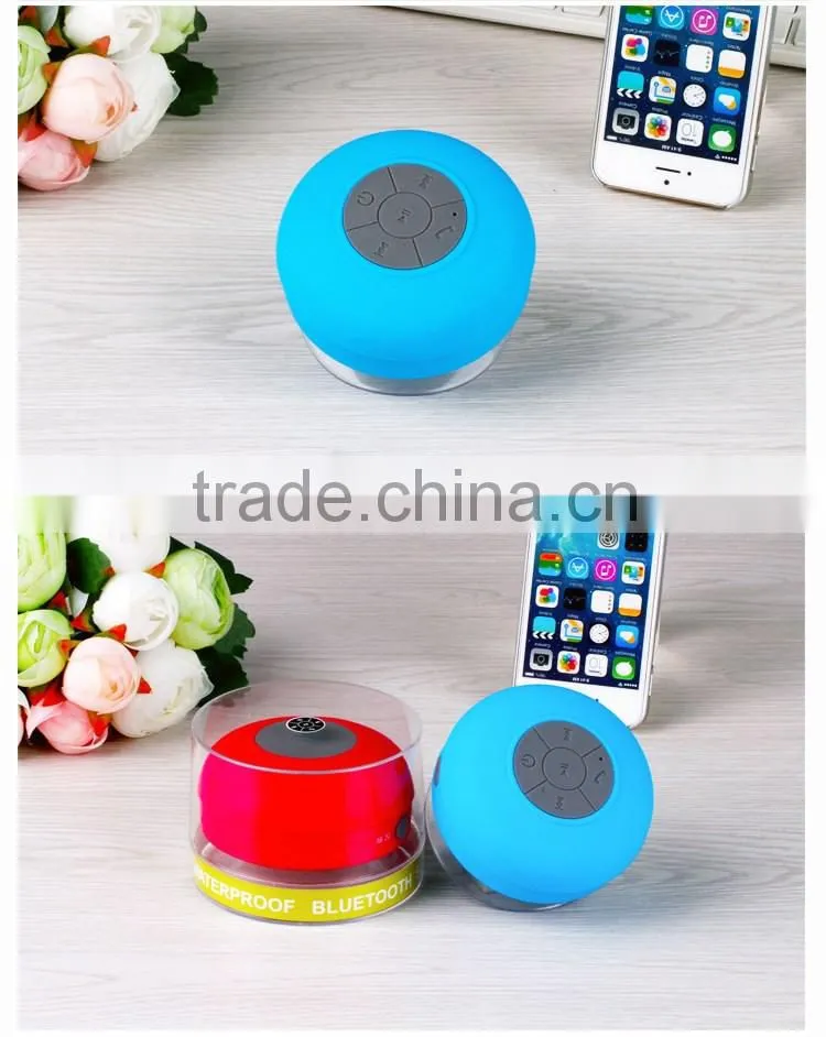 High quality Waterproof wireless Bluetooth Speaker suction with fm radio