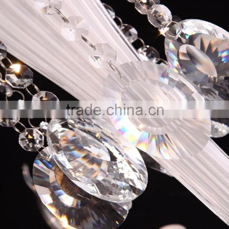 Replica White Crystal Chandelier Lighting Glass Lamp Shade Fabric