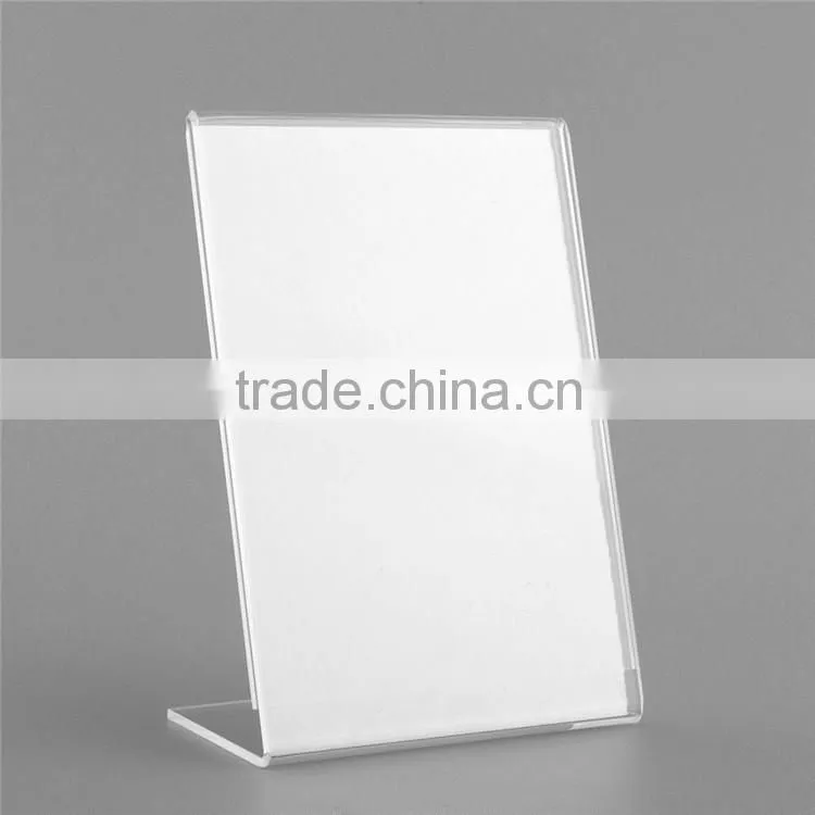 Acrylic stand menu holder, restaurant menu holder 5x6, plastic menu holder