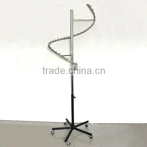 Double Clothes Coat Rail Garment Dress Hanging Display Stand On Wheels Shoe Rack