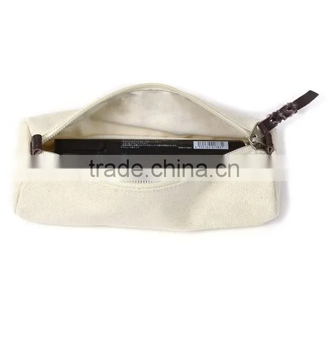 plain canvas pencil case canvas pouch
