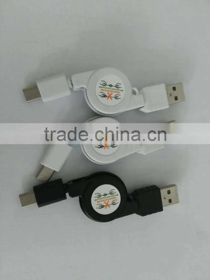 Retractable type c cable