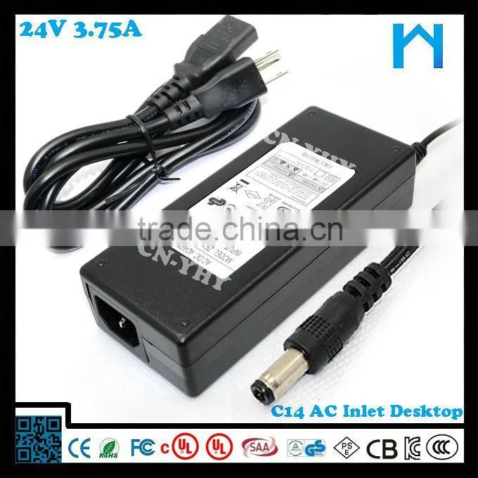 Low price for 3d printer ac/dc 24V 3.75a switching power adapter