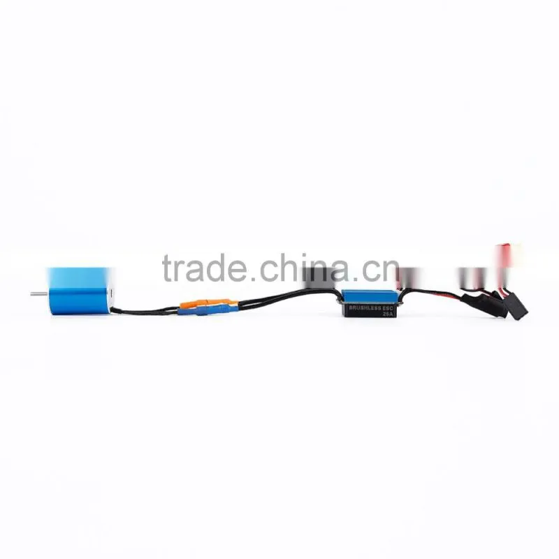 2435 4800KV 4P Sensorless BL Motor with 25A Brushless ESC for 1/16 RC Car