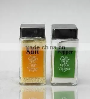 2 pc glass salt jar