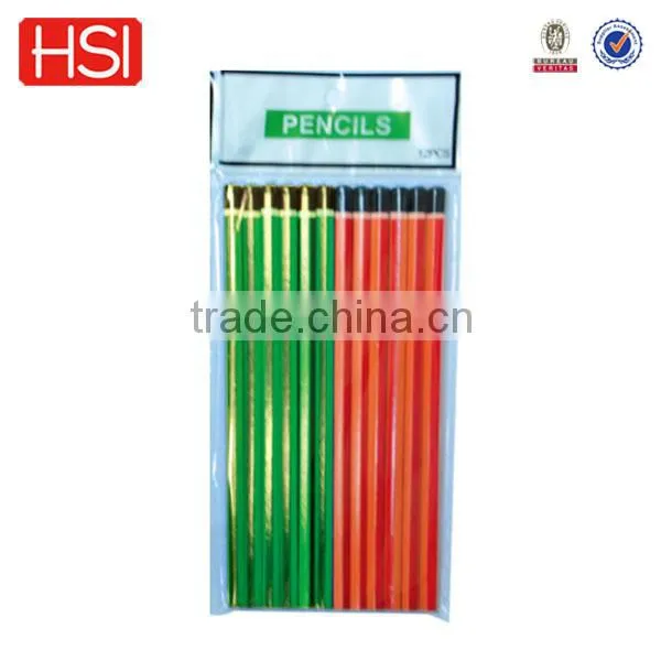 black lead customized logo printed pencil