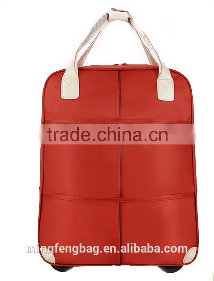 Custom Multifunction Waterproof Nylon Large Capacity Tote Travel Trolley Luggage Bag