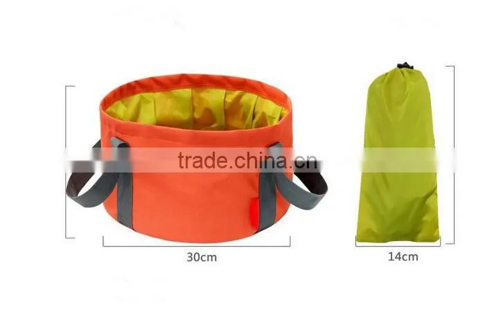 Outdoor camping hiking travel foldable wash basin washing bag footbath new