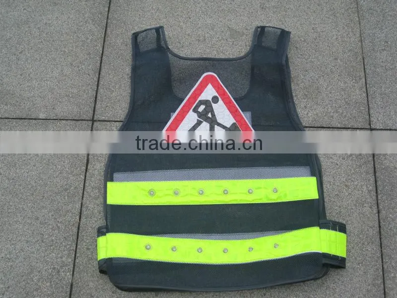 reflective fluorescent safety vest blue