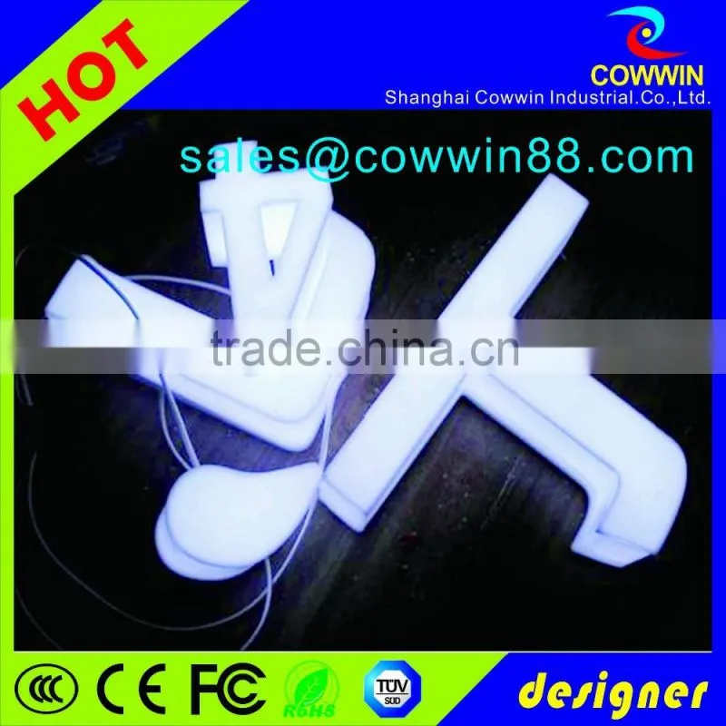 Outdoor/Indoor acrylic letter/front light led letters price cheap 2016