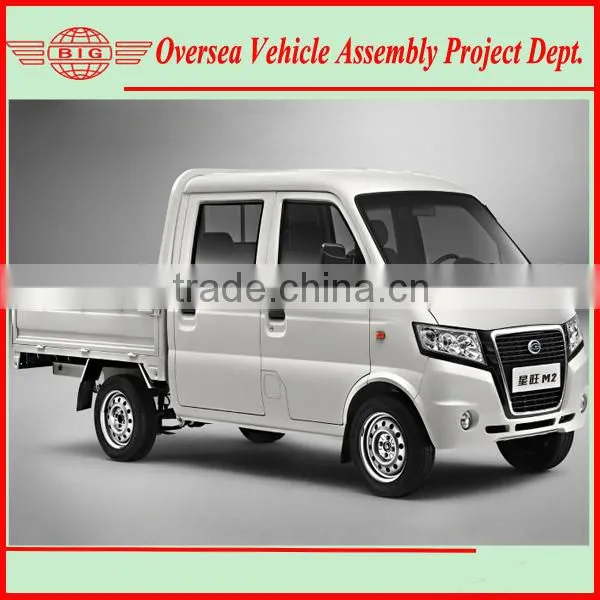 assemble RHD/LHD RWD double cabin gasoline mini truck with SKD/CKD parts