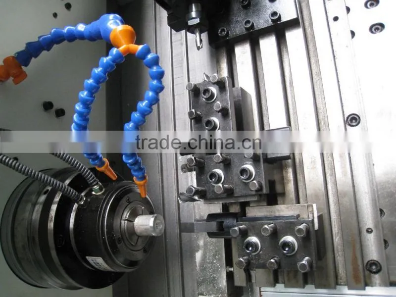 CNC300D cnc lathe metal cutting machine with power milling head
