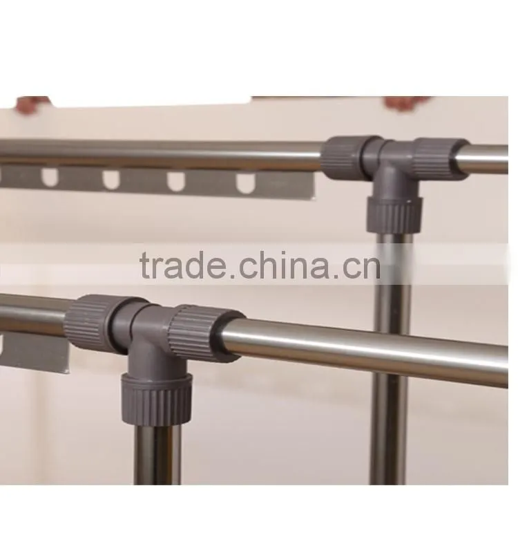 Double Poles Extension Indoor and Outdoor Clothes Drying Rack