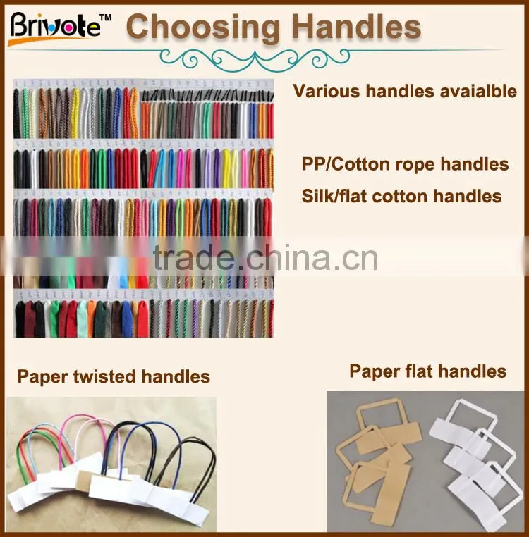 orange color paper bag/hot stamping paper bag/bitumen kraft paper bag