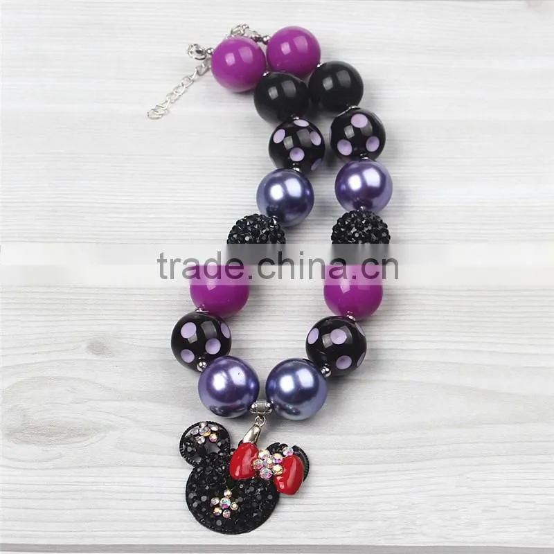 2016 ruby beaded baby doll pendant necklace