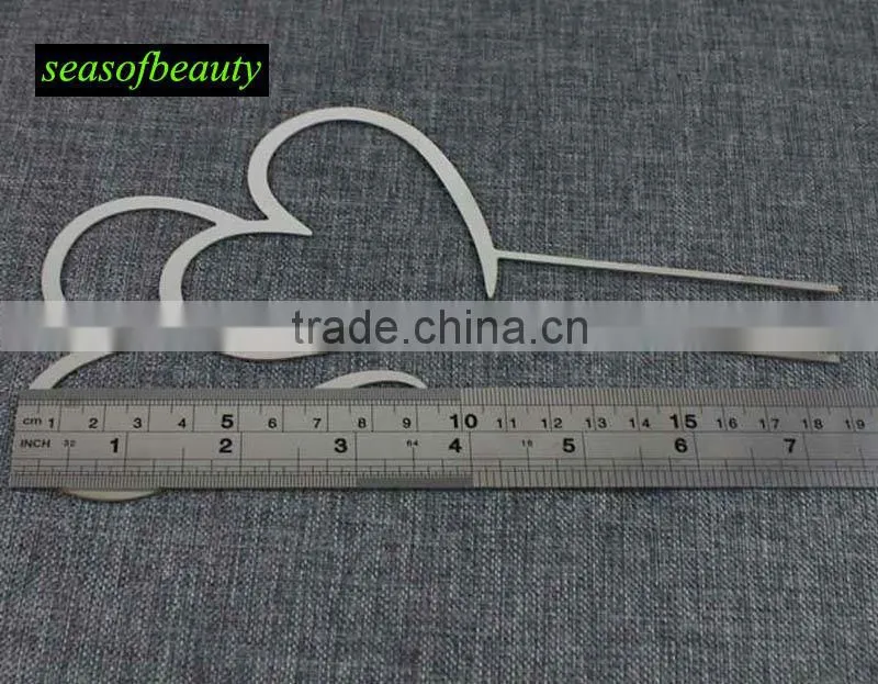 China Cheap Double Heart Cake Toppers for Party CT8