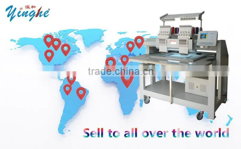 China Guangzhou CNC computer flat garment cap hat sequin towel single two 4 6 head 6 9 12 needles embroidery machine price