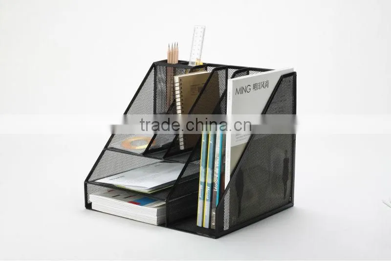 metal wire office desk organizer document tray
