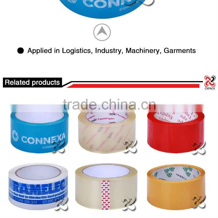 opp custom waterproof and single side packing printing tape