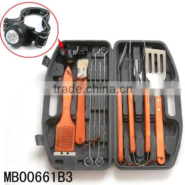 12-piece Stainless-Steel Barbecue Set with Storage Case
