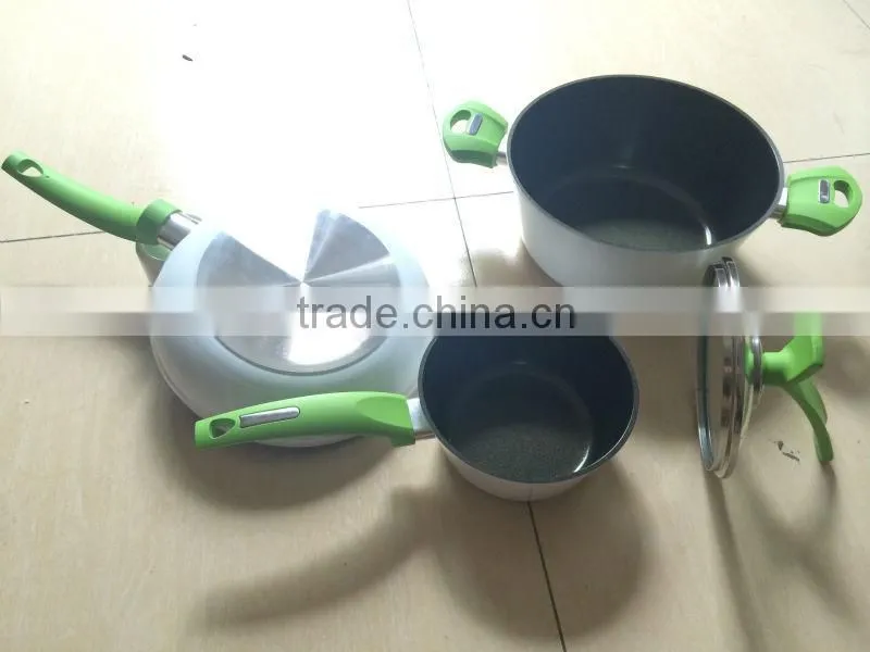 New design 5Pcs with non-stick coating round frying pan
