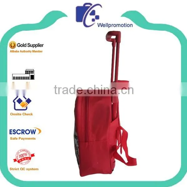 Wellpromotion nylon trolley school bags for girls