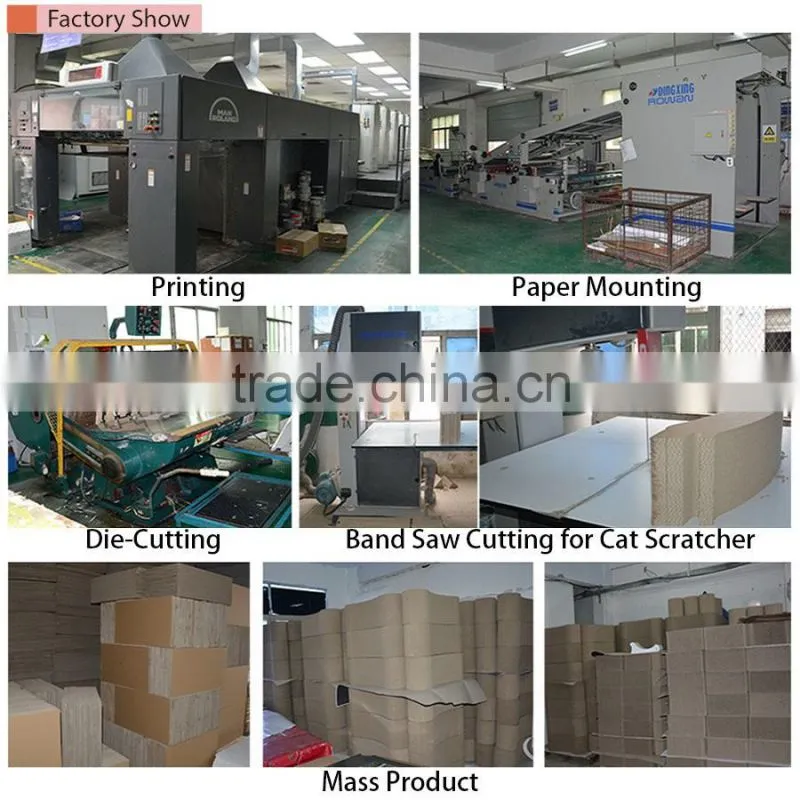 Wholesale pet toy product manufacturer corrugated indoor cat house cardboard cat scratcher with catnip