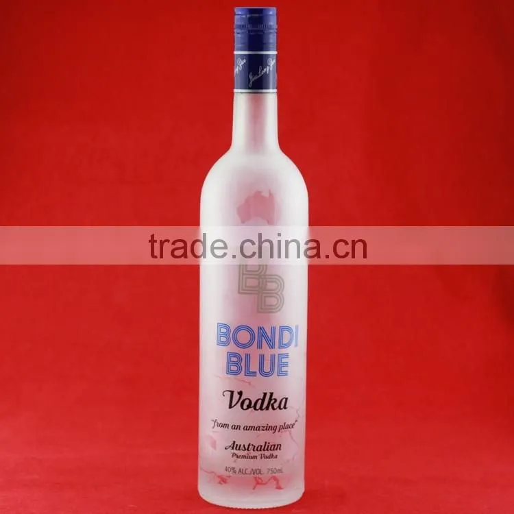 Bulk wholesale frosted alcohol bottles liquor 700ml bottle crok lovely shape bottles
