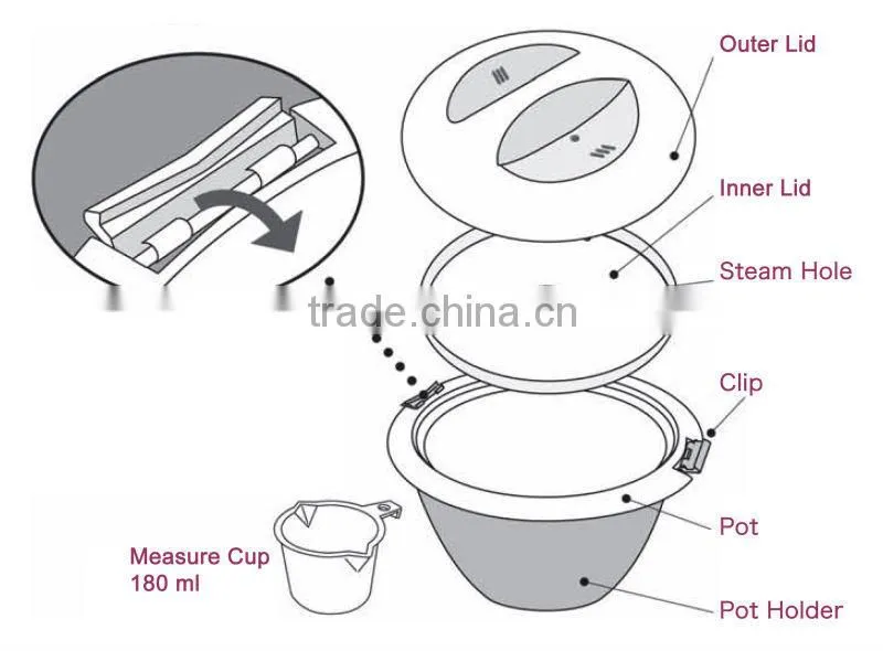 Akebono Microwave Rice Pot BL-796