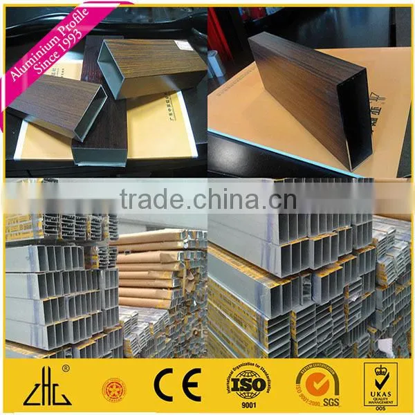 WOW!!!powder coated wood finish window and door aluminum profile,decoration,fence,wooden grain color samples 2013 hot sale