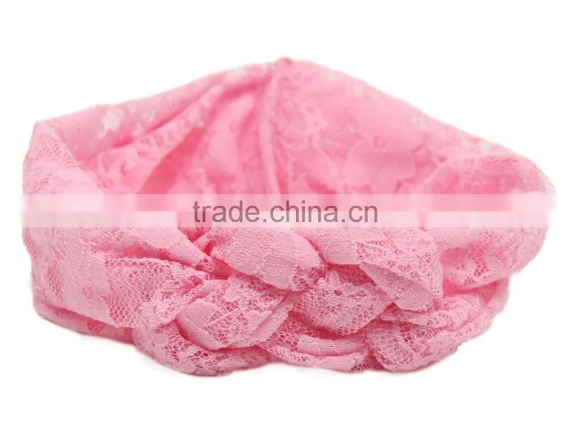 Mini plastic diamond fabric flower hair tie for sexy lady, Handmade Flower Bride Bohemian Headband headband