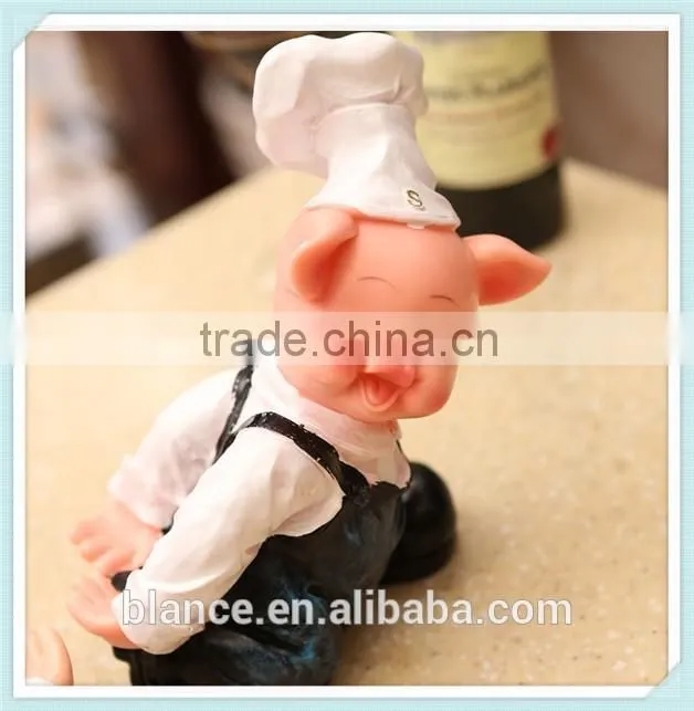 decorative animal resin wine stand pig shape wine bottle holder