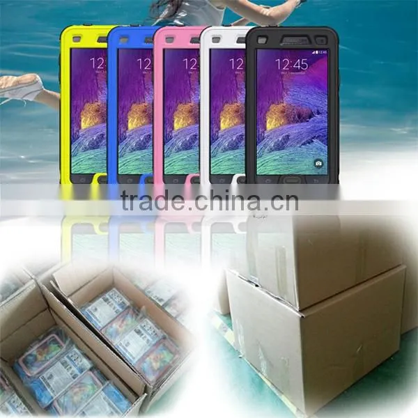 Waterproof Case Note 4 for Smartphones With Button Green