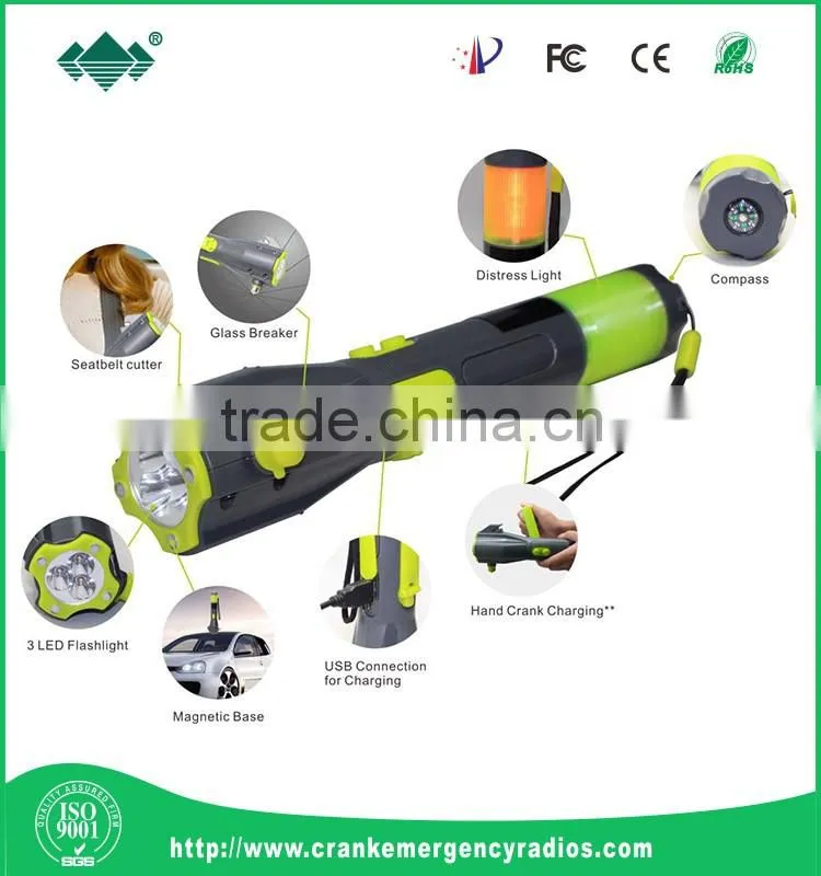Emergency multi-function safety hammer withLED/SOS light,knife.magnet