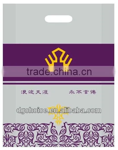 Custom made custom print punching bags die cut plastic bag with handle wholesale