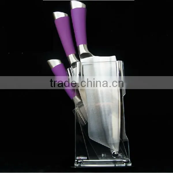 3.4.5.6 inch hot sale 3 pcs acrylic knife holder