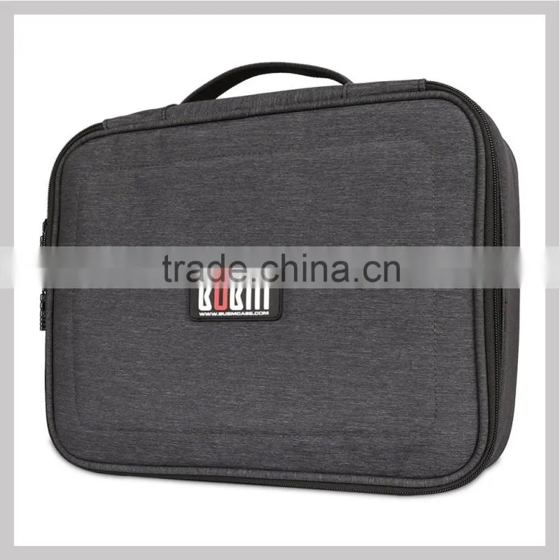 BUBM multifunctional elastic band grid storage cosmitic organizer hard drive cables usb flash drives travel case