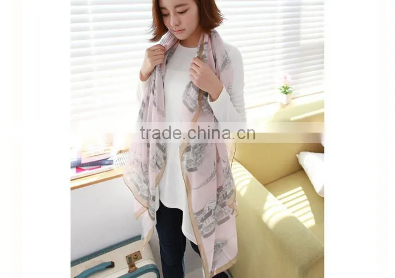 Church printing scarf,latest design wholesale cheap scarf,large scarf