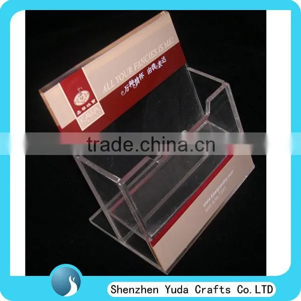 Alibaba Hot Clear FLeaflet Display with 3 Pocket Acrylic Brochure Holder Library Newspaper Stand
