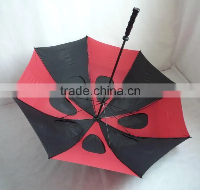 30" golf umbrella, double layer, windproof