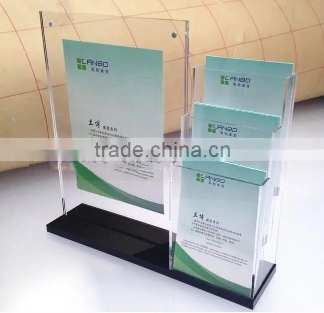 A4 clear acrylic brochure display stand holder