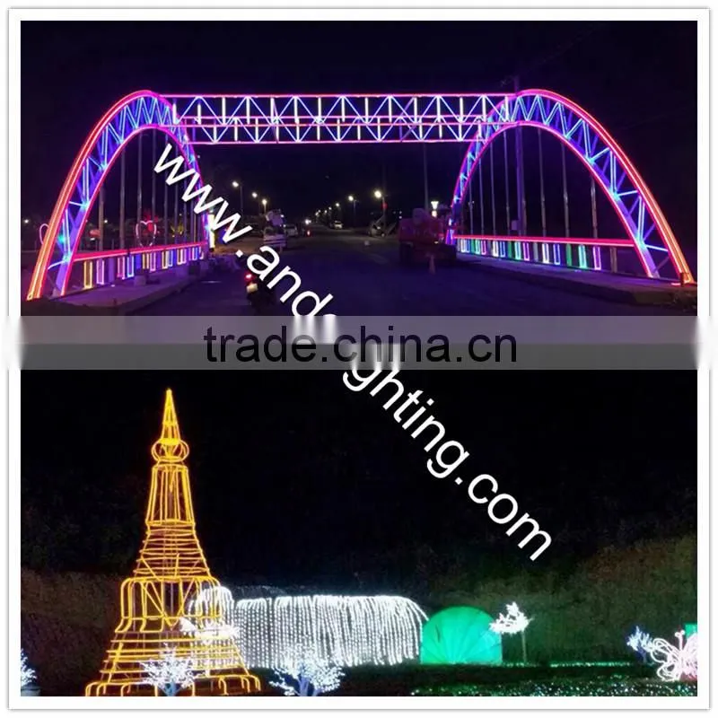Flex LED Neon strip building outline lighting