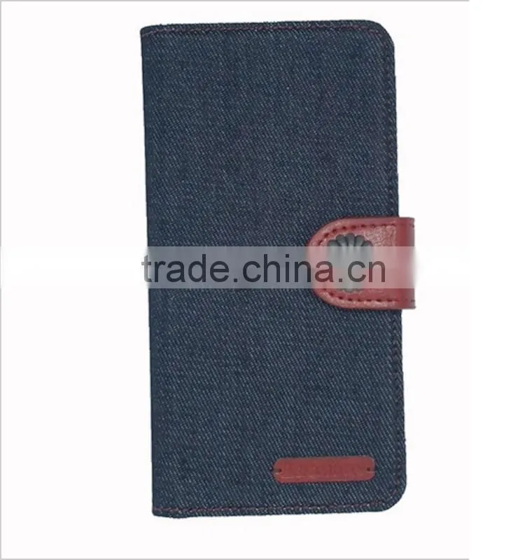 Denim universal flip phone case for Alcatel flash 3 2 one touch pop star 3 5 fierce xl pixi 3 (4.5)