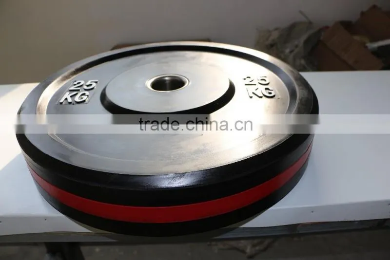 Colour Crossfit Weighlifting Rubber Bumper Plate 5KG 10KG 15KG 20KG 25KG