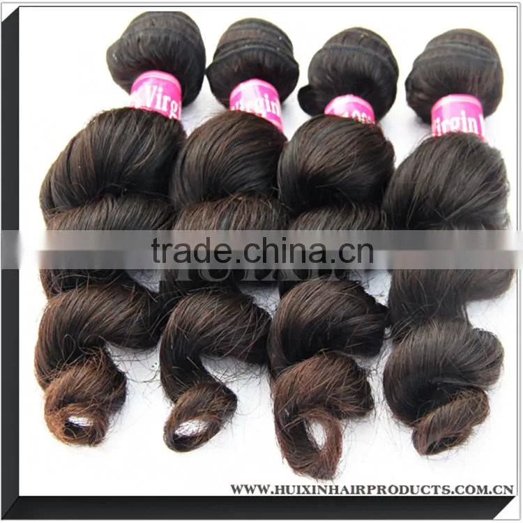 Unprocessed 100 raw natural loose wave peruvian virgin hair
