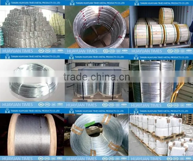 Compatitive price ! 1.68mm galvanized steel wire for ACSR steel rope Made in Tianjin China