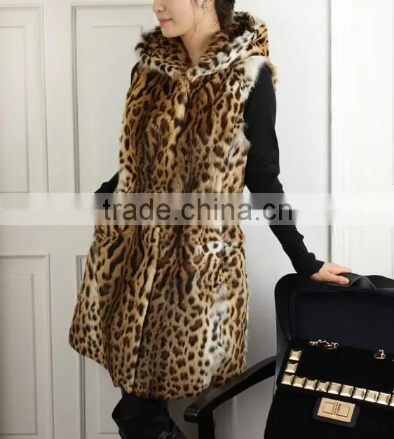 2015 new arrival rex rabbit fur long vest for women RV12